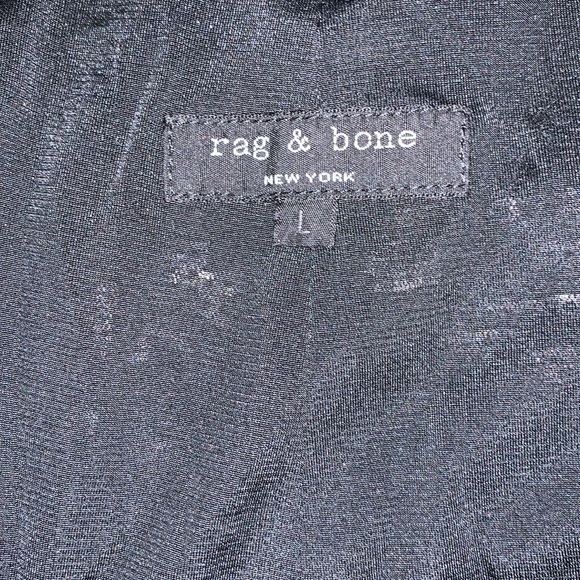 Rag & bone. Sequin silk racer back. Size large. Black - Picture 4 of 5